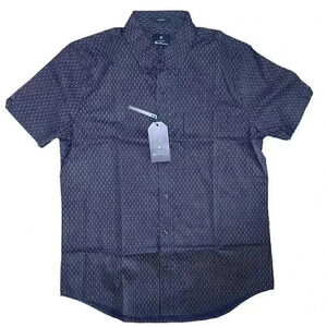 Ben Sherman navy and brown short sleeve button down shirt sz M